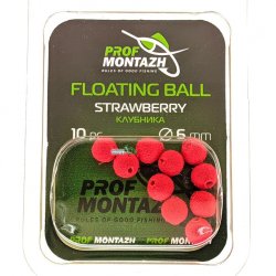 Насадка плавающая ProfMontazh Floating Ball 7мм Клубника (10шт/уп)