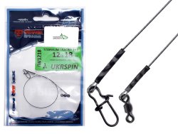 Повідець Ukrspin Orange Spinning титановий (1x7) мат.Orange 6кг 18см
