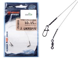 Поводок Ukrspin Orange Spinning титановый мат.AFW 5кг 15см с вертлюгом Поводок Ukrspin Orange Spinning титановый мат.AFW 5кг 15см с вертлюгом