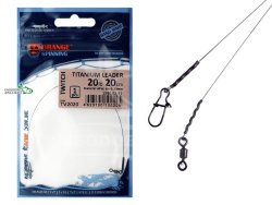 Поводок Ukrspin Orange Spinning титановый мат.AFW 9кг 20см с вертлюгом Поводок Ukrspin Orange Spinning титановый мат.AFW 9кг 20см с вертлюгом