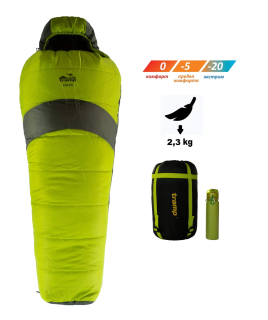 Спальний мішок Tramp Hiker Long кокон, 230/90-55см правий (TRS-051L-R)