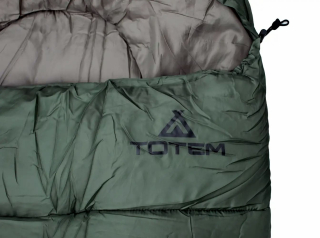 Спальный мешок-одеяло Totem Fisherman с капюшоном, олива, правый (TTS-012-R)
