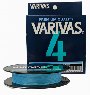Шнур Varivas PE Line X4 Water Blue 150м #1.0/0,165мм 20lb/9,06кг