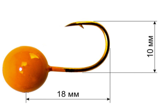 Мормишка літня DS Короп Classic, gold кукурудза - №4 1,5г (3шт/уп)