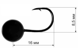 Мормишка літня DS Короп Classic, хром чорний - №6 1,2г (3шт/уп)