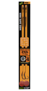 Повідці готові Fox Edges Wide Gape Camotex Semi Stiff - №04 / 25lb (2шт/уп)