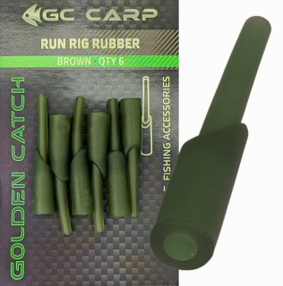 Клипса Golden Catch Run Rig Rubber, green (6шт/уп)