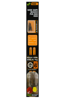 Поводки готовые Fox Edges Wide Gape Beaked PVA Ready Rigs - №06 / 20lb (2шт/уп)