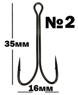 Крючок двойник Golden Catch Double Long Sport 2040BN - №02 (25шт/уп)