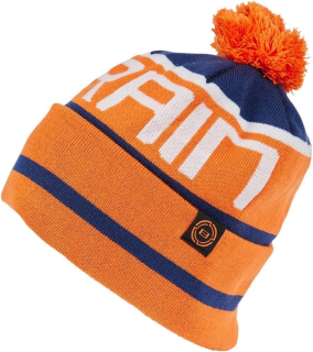Шапка Brain с помпоном blue/orange