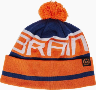 Шапка Brain с помпоном blue/orange