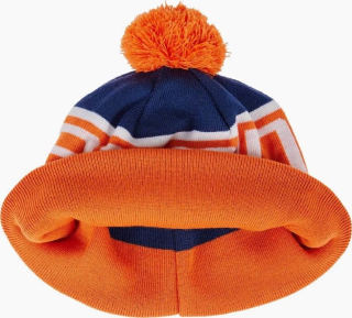 Шапка Brain с помпоном blue/orange