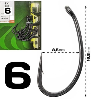 Крючки Hayabusa Carp Z-1 NRB - №06 (10шт/уп)
