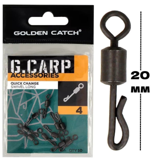 Вертлюг GC G.Carp Quick Change Swivel Long №4 (10шт/уп)