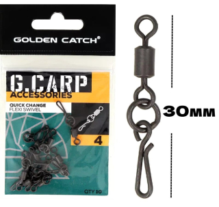 Вертлюг GC G.Carp Quick Change Flexi Swivel №4 (10шт/уп)