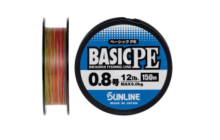 Шнур Sunline Basic PE HG, multi color 150м #0.8/0,153мм 12lb/6,0кг(max)