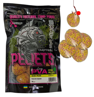Готові ПВА стики Carptronik Lazy PVA Stick Pellets - Acid Pear (кисла груша) (15шт/уп)