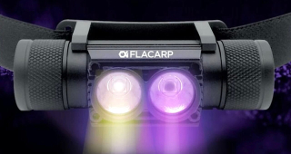 Фонарь налобный, водонепроницаемый Flacarp HL3UV с белым и ультрафиолетовым светом
