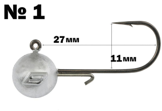 Джиг-головка BKK Round Elite-Classic Bait Keeper №01 - 05г (3шт/уп)