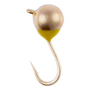 Мормишка вольфрамова Viking Fishing Round + Drop 0.18g 2.5mm Gold