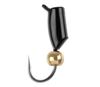 Мормышка вольфрамовая Viking Fishing Rigabik + bead 0.35g 2mm Black+G