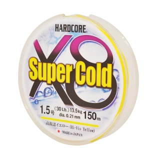 Шнур Duel Hardcore Super Cold X8 150м Hi-Vis Yellow