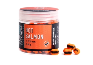 Вафтерсы Carp Catchers Fluo Dumbell Wafters Hot Salmon 12x9mm