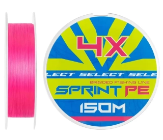 Шнур Select Sprint PE 4X Pink 150m #0.3/0.07mm 8lb/3.7kg