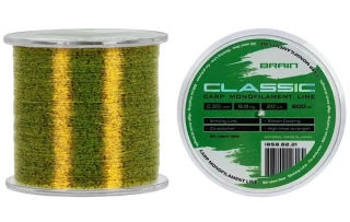 Волосінь Brain Classic Carp Line 3D (neon lime) 600m 0.28mm 18lbs/7.9kg