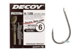 Крючок Decoy K-105 Live bait light - №08 (12шт/уп)