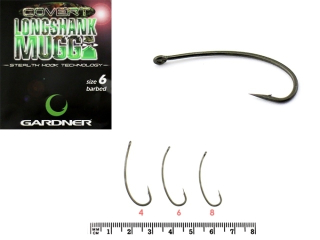 Крючки Gardner Covert Long Shank Mugga Hooks size 8