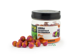 Бойлы Grandcarp Attract насадочные растворимые Слива Ø12мм 100г
