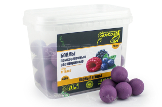 Бойлы Grandcarp Attract растворимые Лесные Ягоды Ø24мм 400г