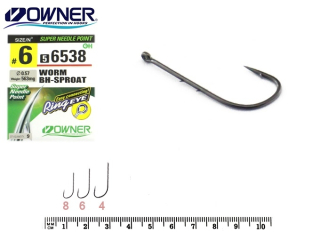 Гачки Owner 56538 Worm BH-Sproat №04