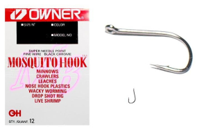 Гачки Owner 5177 Mosquito Hook Black Chrome