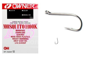 Гачки Owner 5177 Mosquito Hook Black Chrome size 14