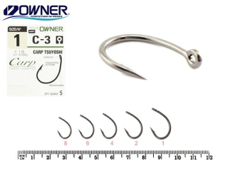 Крючки Owner C-3 Carp Tsuyoshi №08