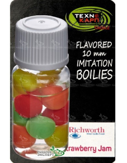 Насадка силиконовая Technocarp Flavored Imitation Boilies 10мм - Strawberry Jam Richworth
