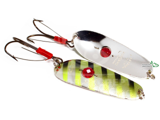 Блесна Kuusamo Rasanen with bead, weedless 70мм 20г - GR/FYe-S
