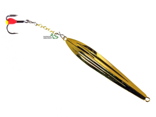 Блешня зимова Lucky John Fin Blade, ланцюжок з трійником, 60мм 6,5г - G
