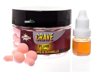 Бойлы Dynamite Baits Fluro Pop-Ups & Dumbells The Crave Pink 10мм (DY916)