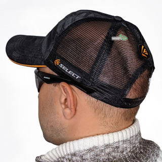Кепка Select оранжевое лого (Pattern black)