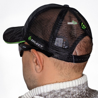 Кепка Select зелене лого (pattern black)