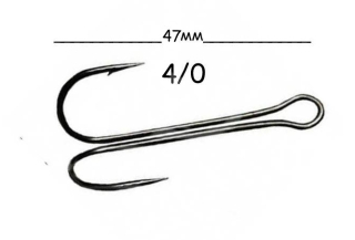 Двойник Kumho Double Hook KH-11040 №4/0 (10шт/уп)