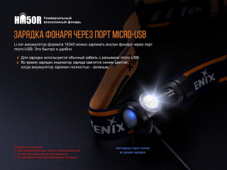 Фонарь Fenix налобный HM50R