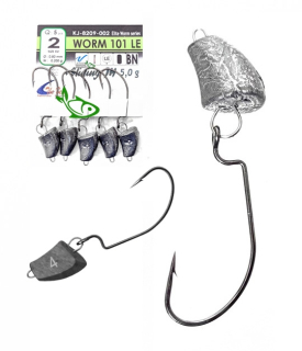 Гачки Gurza Worm 101 LE №2 + Sliding JH 2,0г 5шт