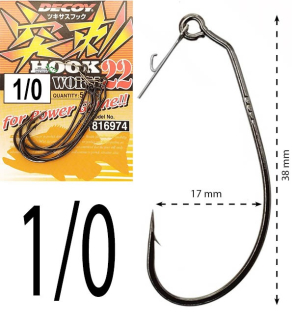 Гачки Decoy офсетні Hook Worm 22 №1/0 5шт