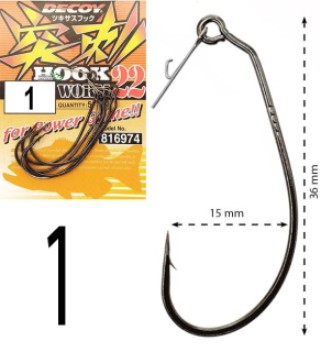 Гачки Decoy офсетні Hook Worm 22 №01 5шт