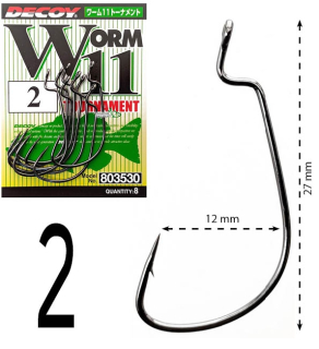 Гачки Decoy Worm 11 Tournament №02 (9шт/уп)