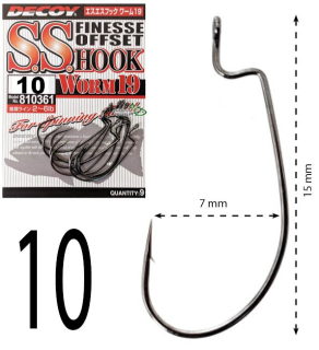 Гачки Decoy Worm 19 S.S.Hook №10 (10шт/уп)